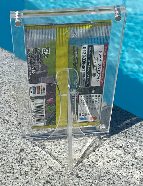 Premium Acrylcase für Long Crimp Booster Packs Japanisch inkl. Standfuß