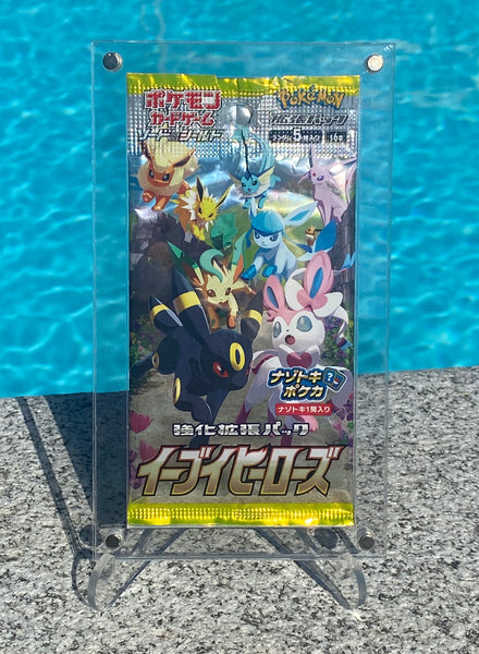 Premium Acrylcase für Long Crimp Booster Packs Japanisch inkl. Standfuß