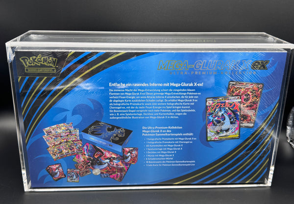 B-WARE 3 PREMIUM Acrylcase Mega Glurak X ex Ultra-Premium-Kollektion & 151 UPC